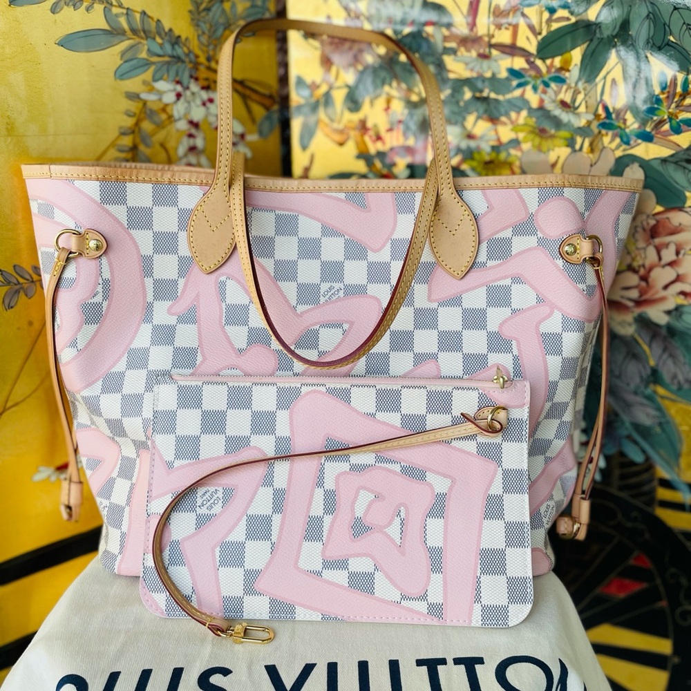 π Louis Vuitton Neverfull Damier Azure Tahitienne Ltd Edition RARE - Picture 5 of 17